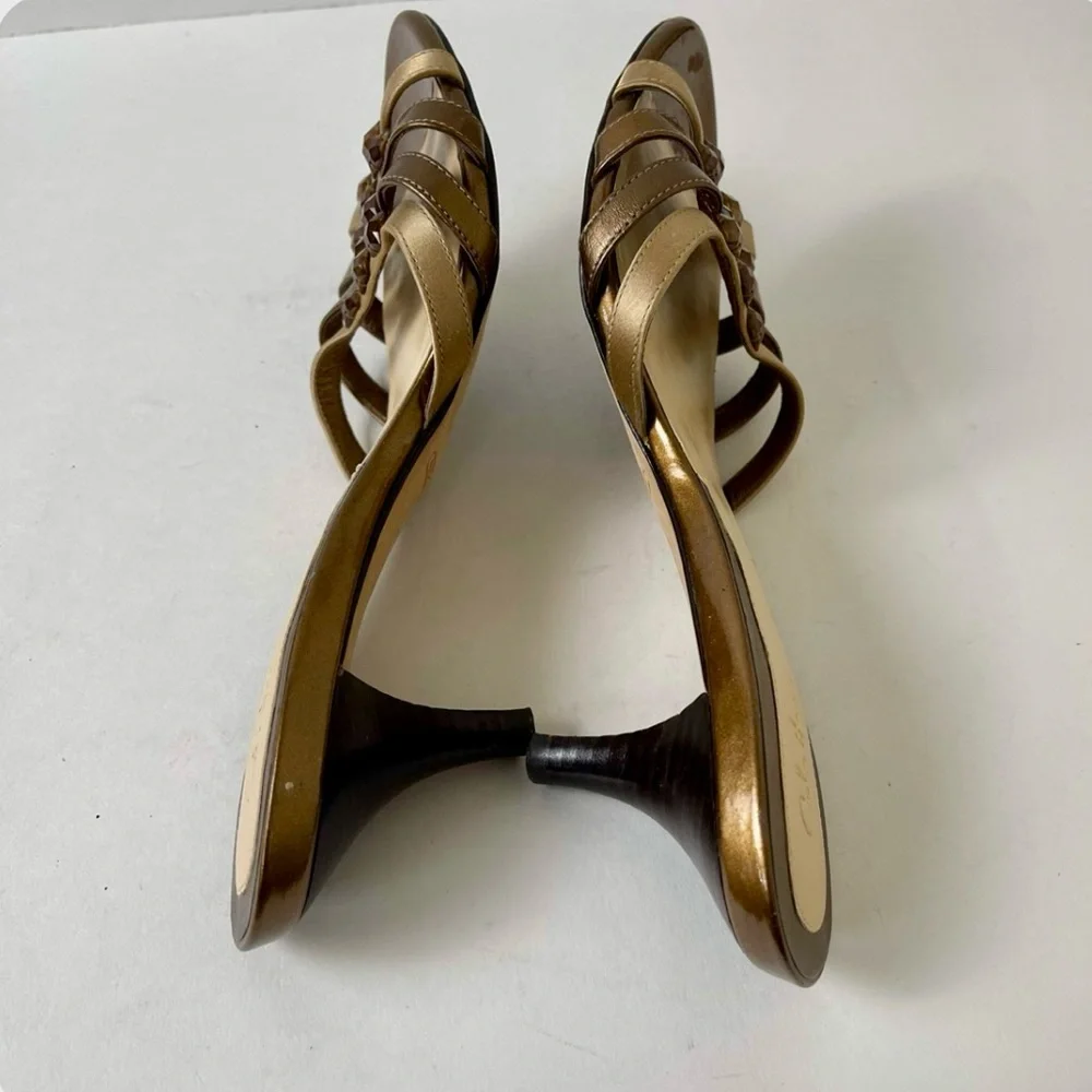 Cole Haan Nike Air Copper Beaded Heels, Size 9 - Picture 6 of 10